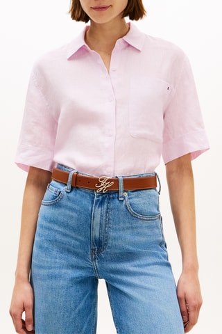 Chemisier relaxed en lin - Violet clair