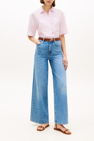 Chemisier relaxed en lin - Violet clair