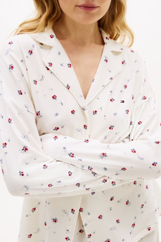 Chemise de pyjama en coton biologique - Ecru