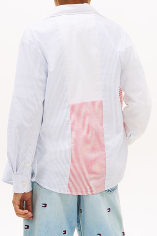 Chemise en coton biologique - Rouge et blanc