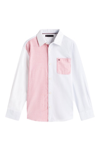 Chemise en coton biologique - Rouge et blanc