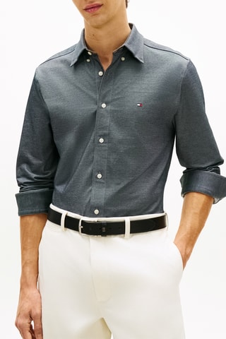 Chemise regular - Bleu marine chiné