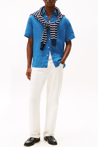 Chemise regular en lin - Ciel