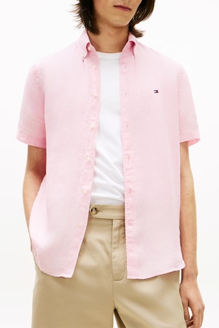 Chemise regular en lin - Rose