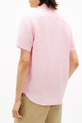 Chemise regular en lin - Rose