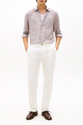 Chemise regular en lin - Marron