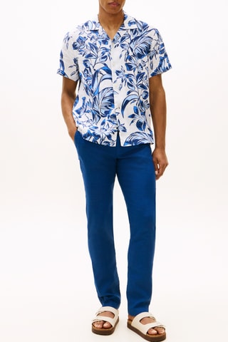 Chemise regular en lin - Blanc