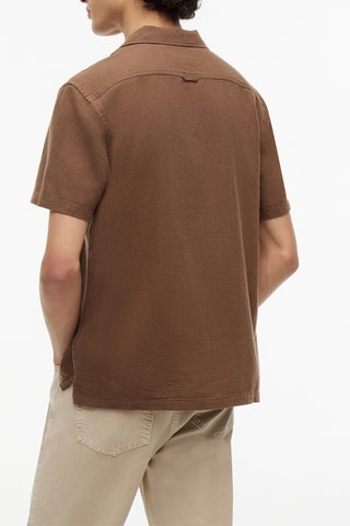Chemise regular en lin - Marron