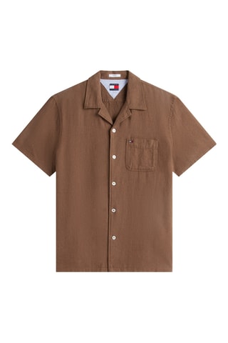 Chemise regular en lin - Marron