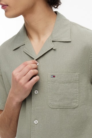 Chemise regular en lin - Vert d’eau