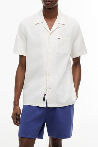 Chemise regular en lin - Ecru