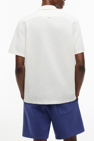 Chemise regular en lin - Ecru