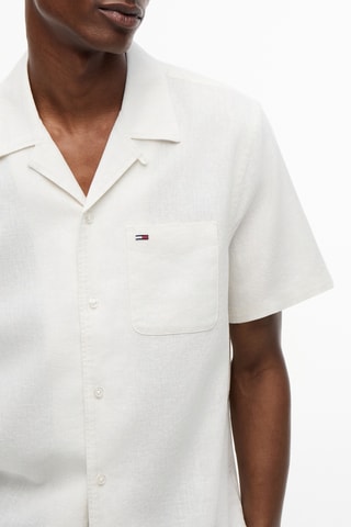 Chemise regular en lin - Ecru