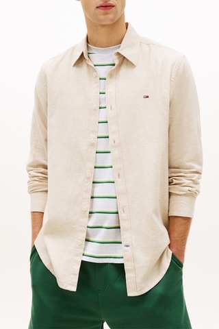 Chemise regular en lin - Beige