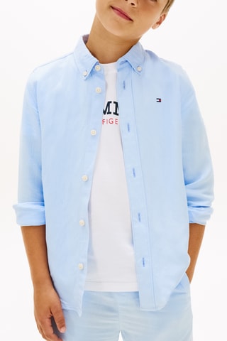 Chemise relaxed en lin - Ciel