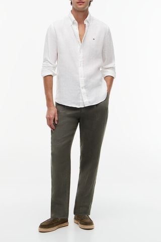 Chemise regular en lin - Blanc
