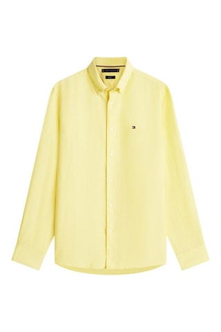Chemise regular en lin - Jaune