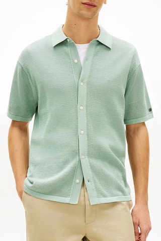 Chemise relaxed en coton biologique - Vert d’eau