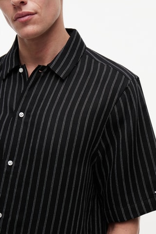 Chemise relaxed en lin - Noir