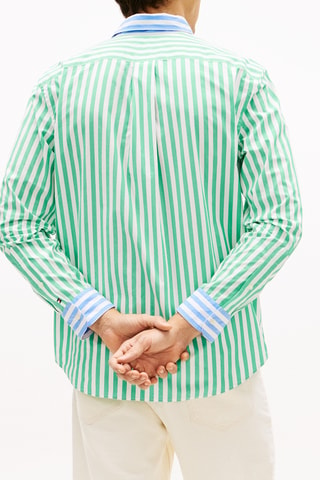 Chemise classic - Bleu cobalt et vert clair