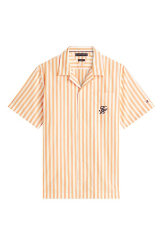 Chemise regular - Orange et blanc