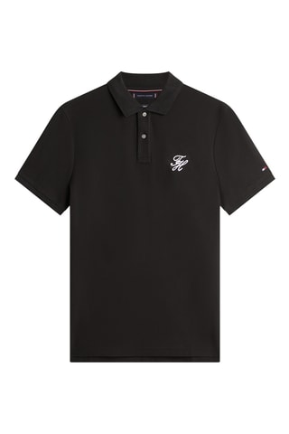 Polo regular en coton biologique - Noir
