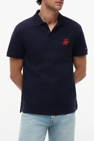 Polo regular fit de algodón orgánico - Azul noche