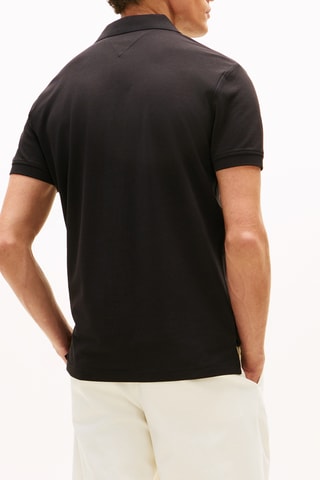 Polo regular en coton biologique - Noir