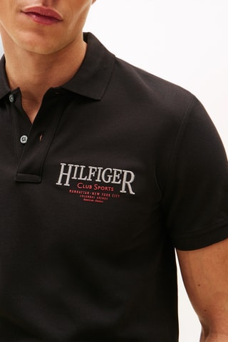 Polo regular en coton biologique - Noir