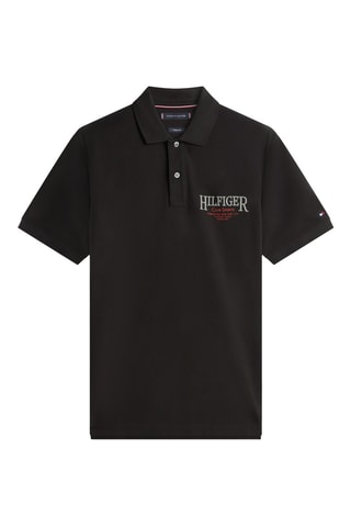 Polo regular en coton biologique - Noir