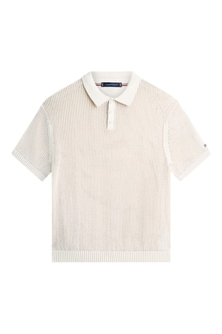 Polo relaxed en coton biologique - Beige