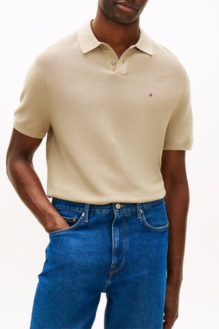 Polo relaxed en coton biologique - Beige