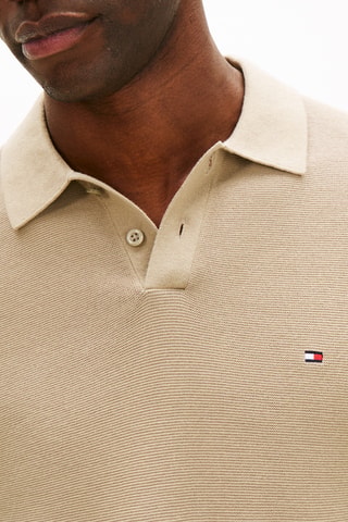 Polo relaxed en coton biologique - Beige