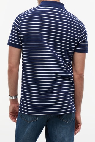 Polo regular en coton biologique - Bleu marine