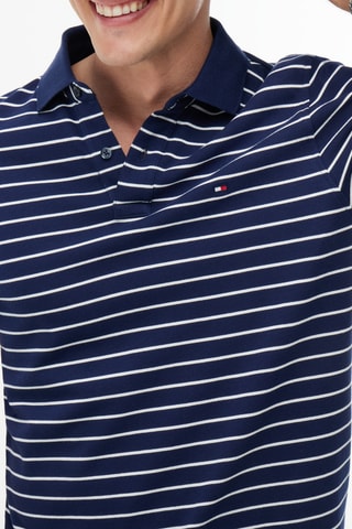 Polo regular en coton biologique - Bleu marine