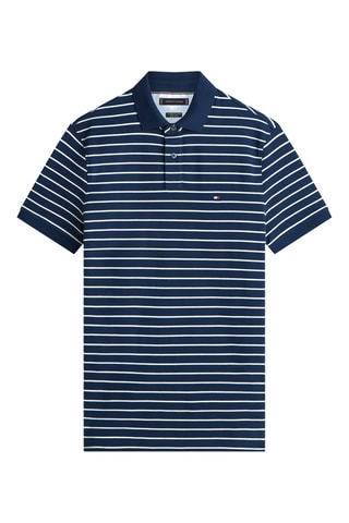 Polo regular en coton biologique - Bleu marine