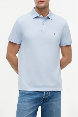 Polo regular en coton biologique - Ciel