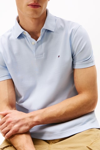 Polo regular en coton biologique - Ciel