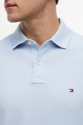 Polo regular en coton biologique - Ciel