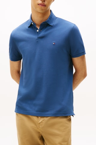 Polo regular en coton biologique - Bleu