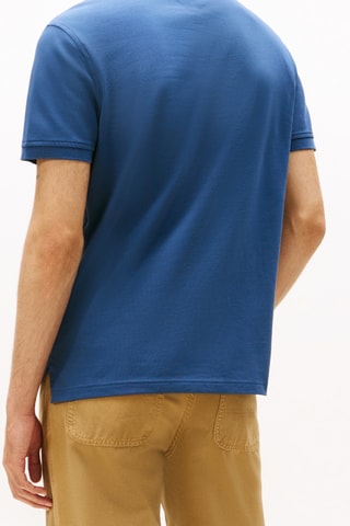 Polo regular en coton biologique - Bleu