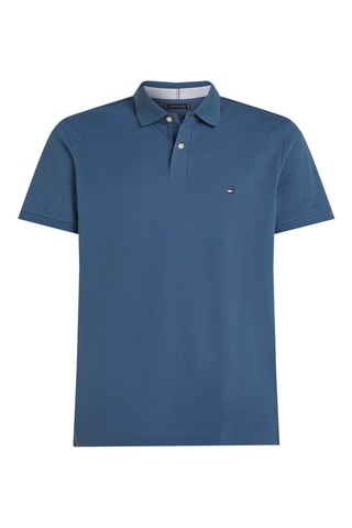 Polo regular en coton biologique - Bleu