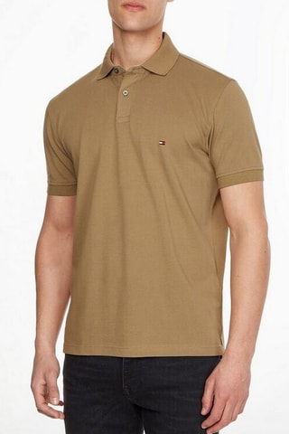 Polo regular en coton biologique - Marron clair