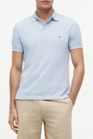 Polo slim en coton biologique - Ciel