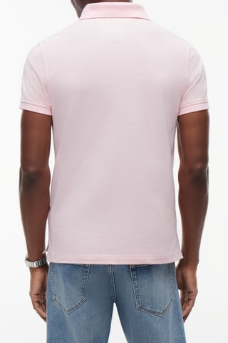 Polo slim en coton biologique - Rose