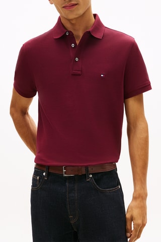 Polo slim en coton biologique - Violet