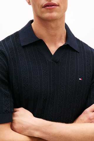 Polo relaxed en coton biologique - Bleu nuit