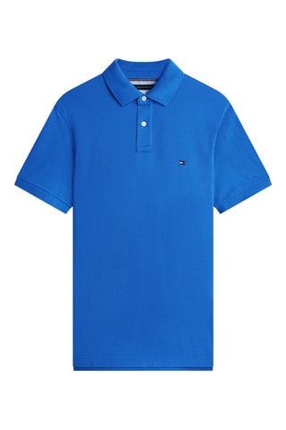 Polo regular en coton biologique - Bleu