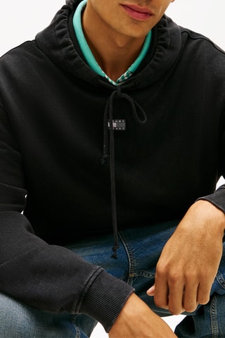 Sweat à capuche relaxed - Noir