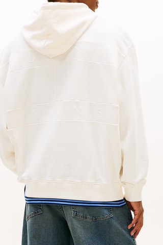 Sweat à capuche relaxed - Blanc